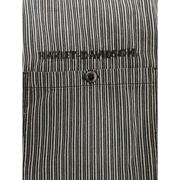 Harley-Davidson 2X long sleeved button-down strip shirt - Picture 4 of 6